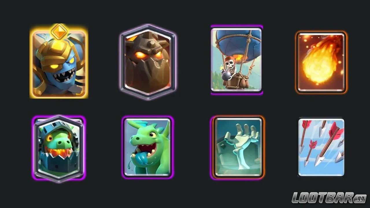 Hero Mega Minion x Lava Hound deck in Clash Royale