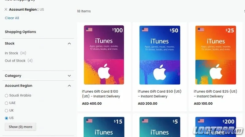 buying itunes gift cards from Geekay