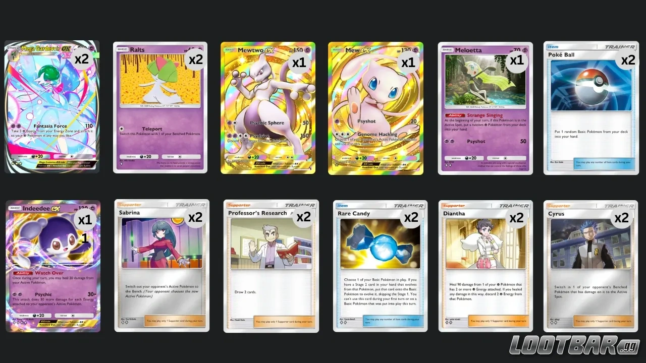 Pokemon TCG Pocket Mega Gardevoir ex Hybrid deck