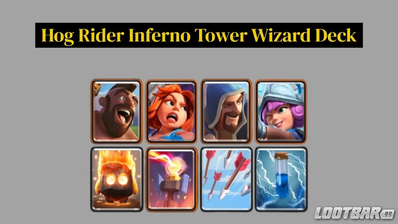 Hog Rider Inferno Tower Wizard Deck
