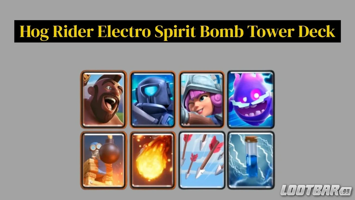 Hog Rider Electro Spirit Bomb Tower Deck