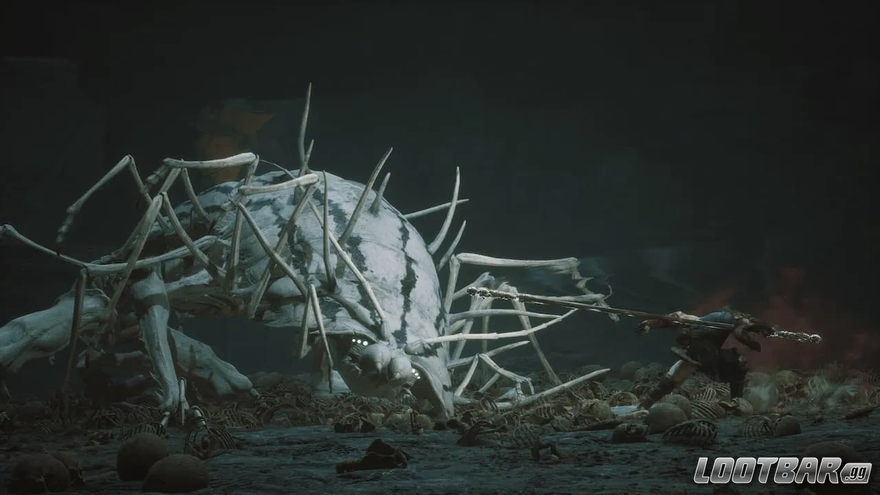 Fighting a spider in Black Myth Wukong