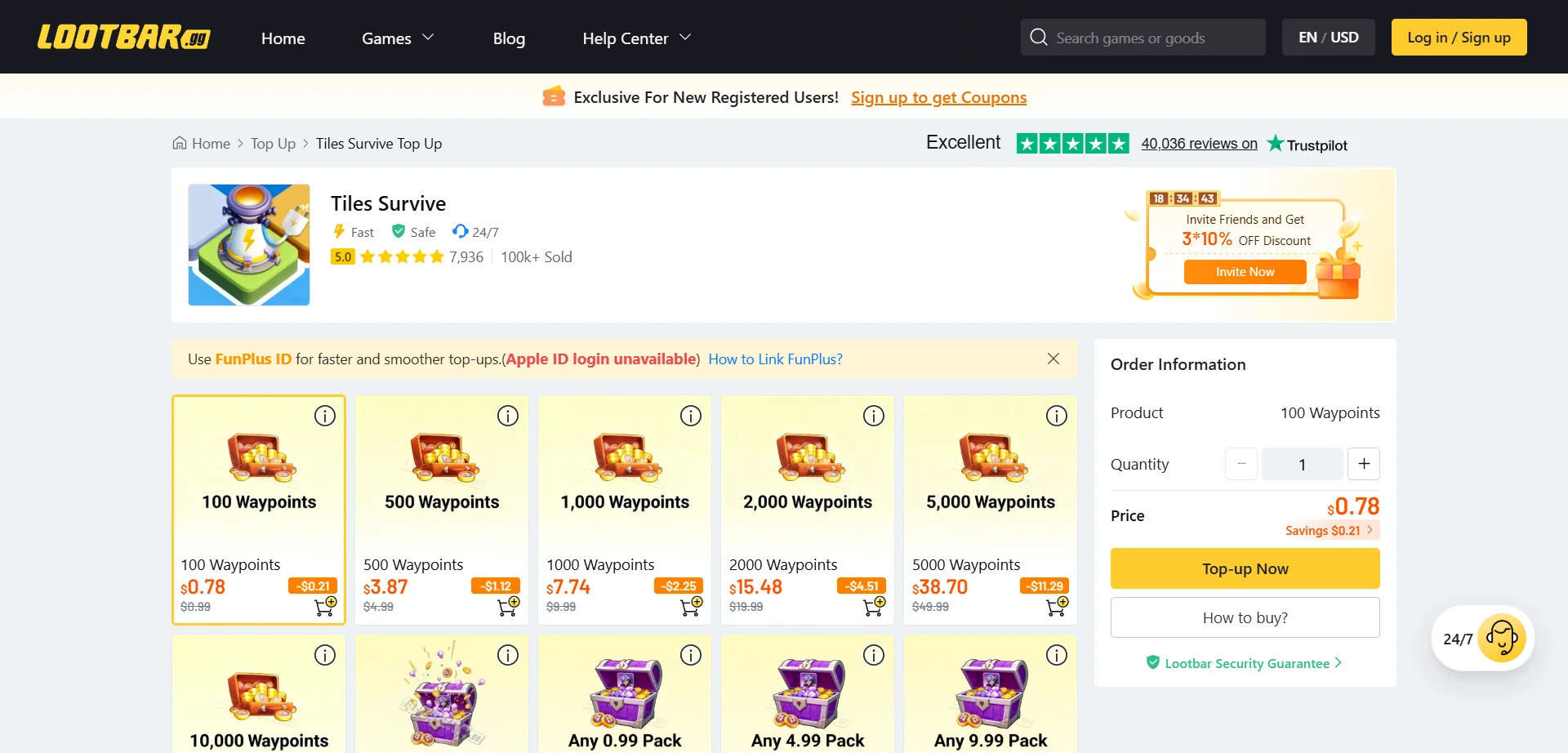 top up Tiles Survive