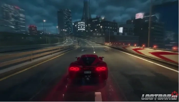 Геймплей города - гонки на автомобилях в Neverness to Everness