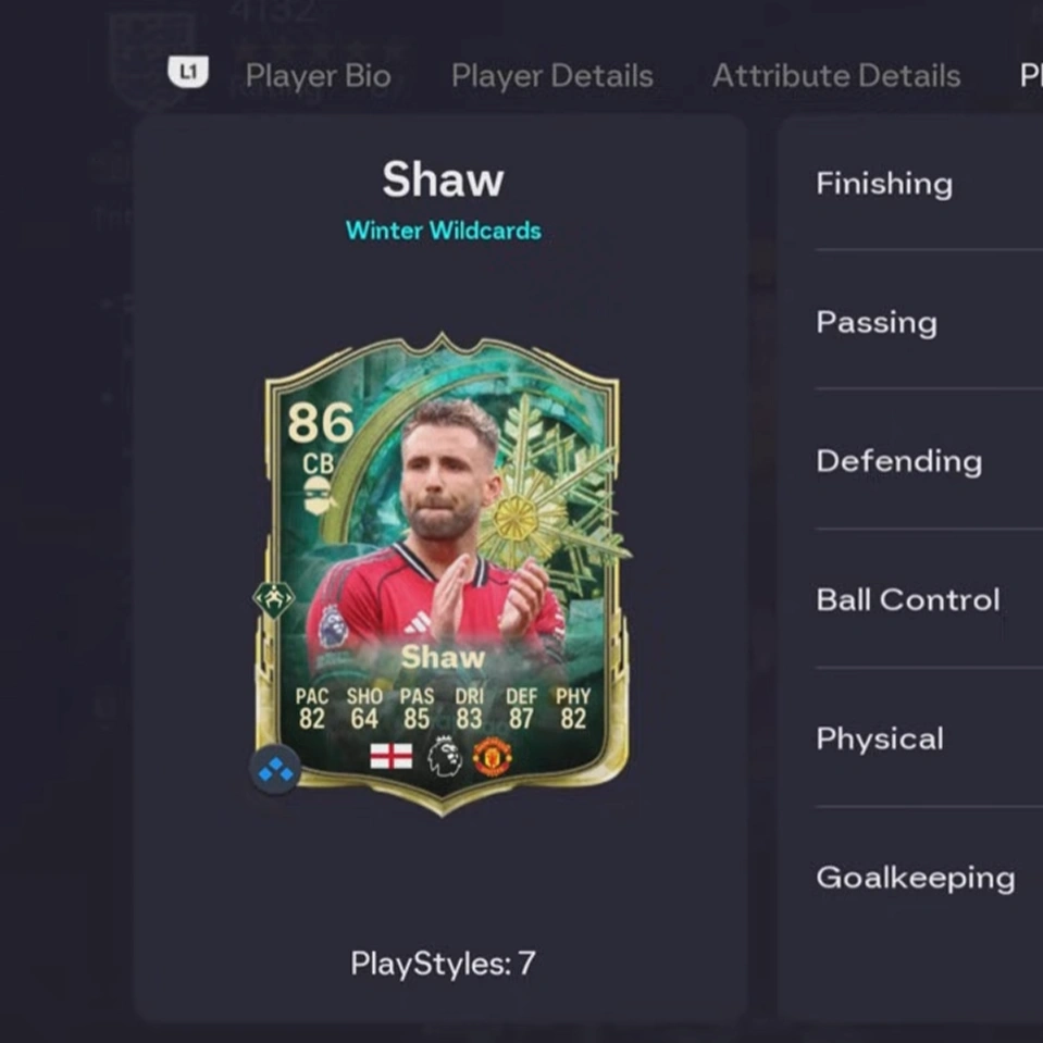 Winter Wildcards Shaw Card in FC 26