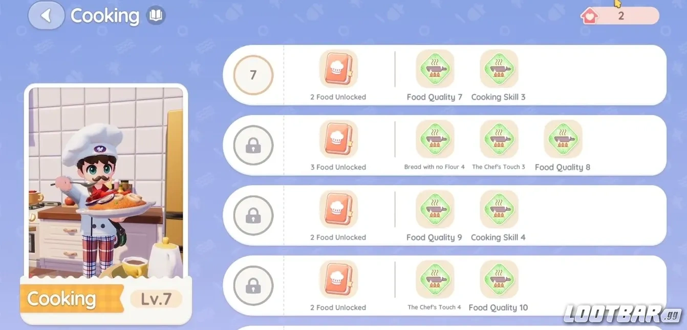 Heartopia cooking  level 7