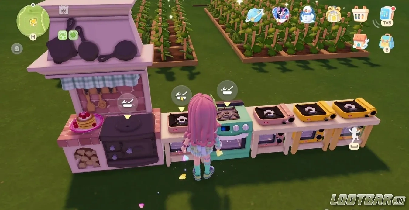 Heartopia coocking in Kitchen