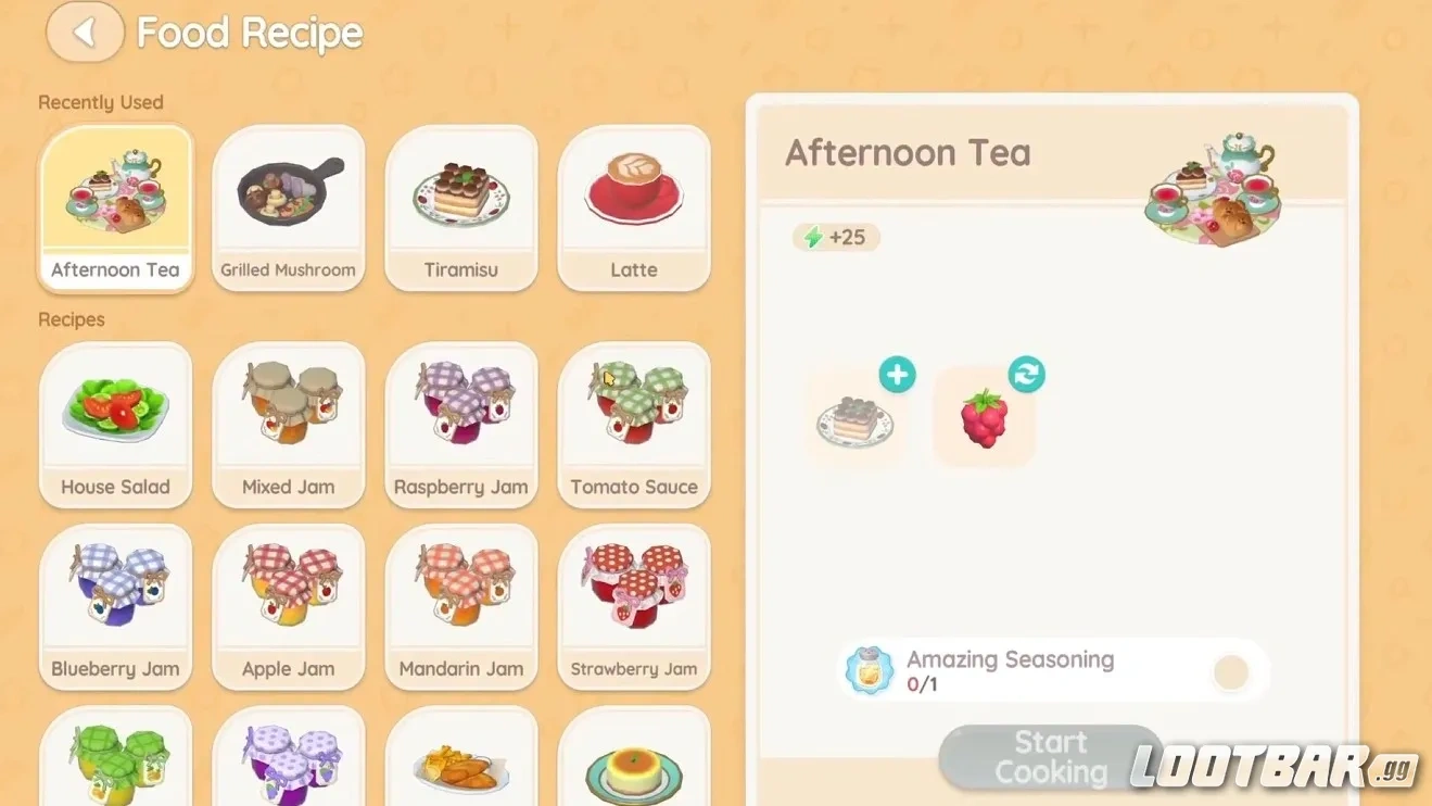 Heartopia Food recipes