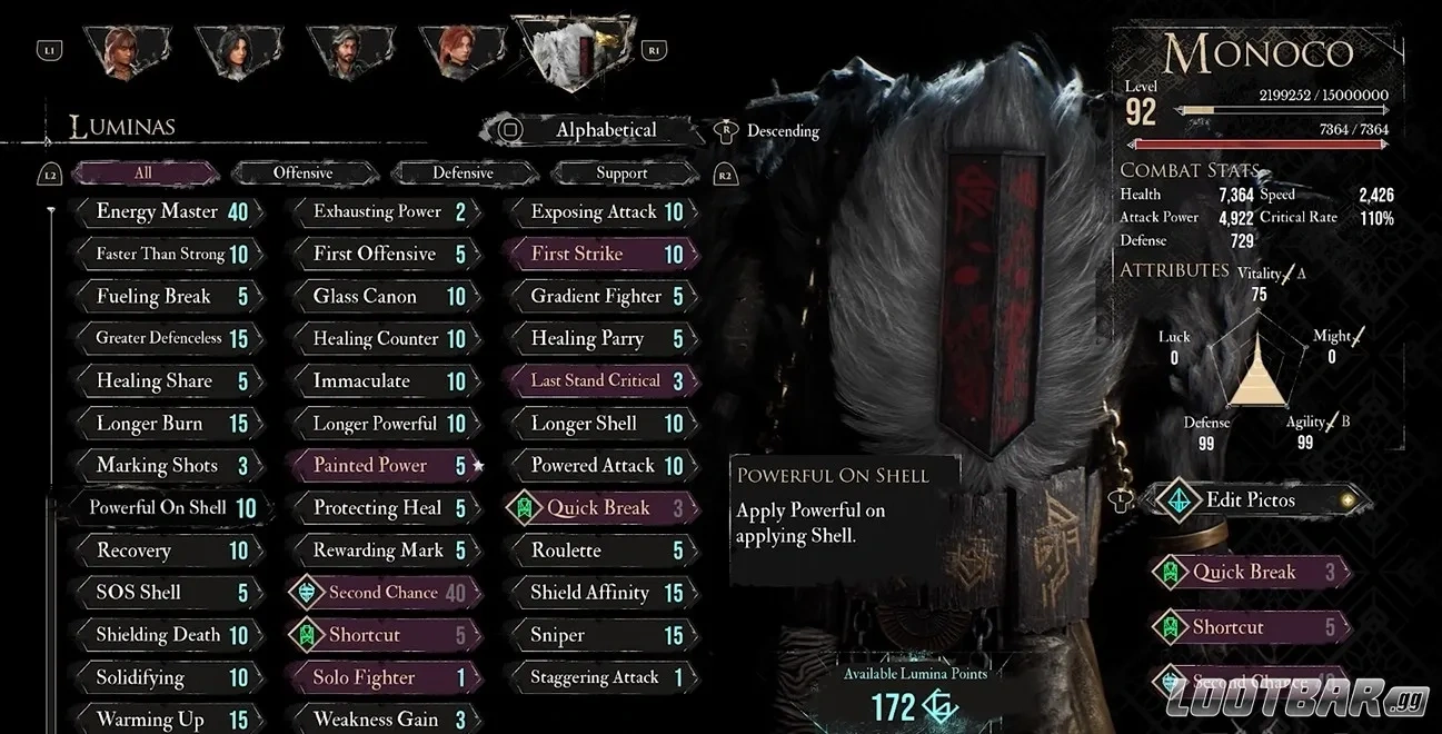 clair obscur expedition 33 monoco Luminas