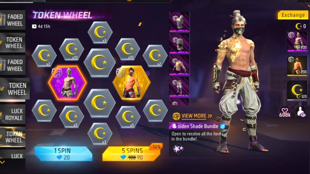 Free Fire Spin Menu