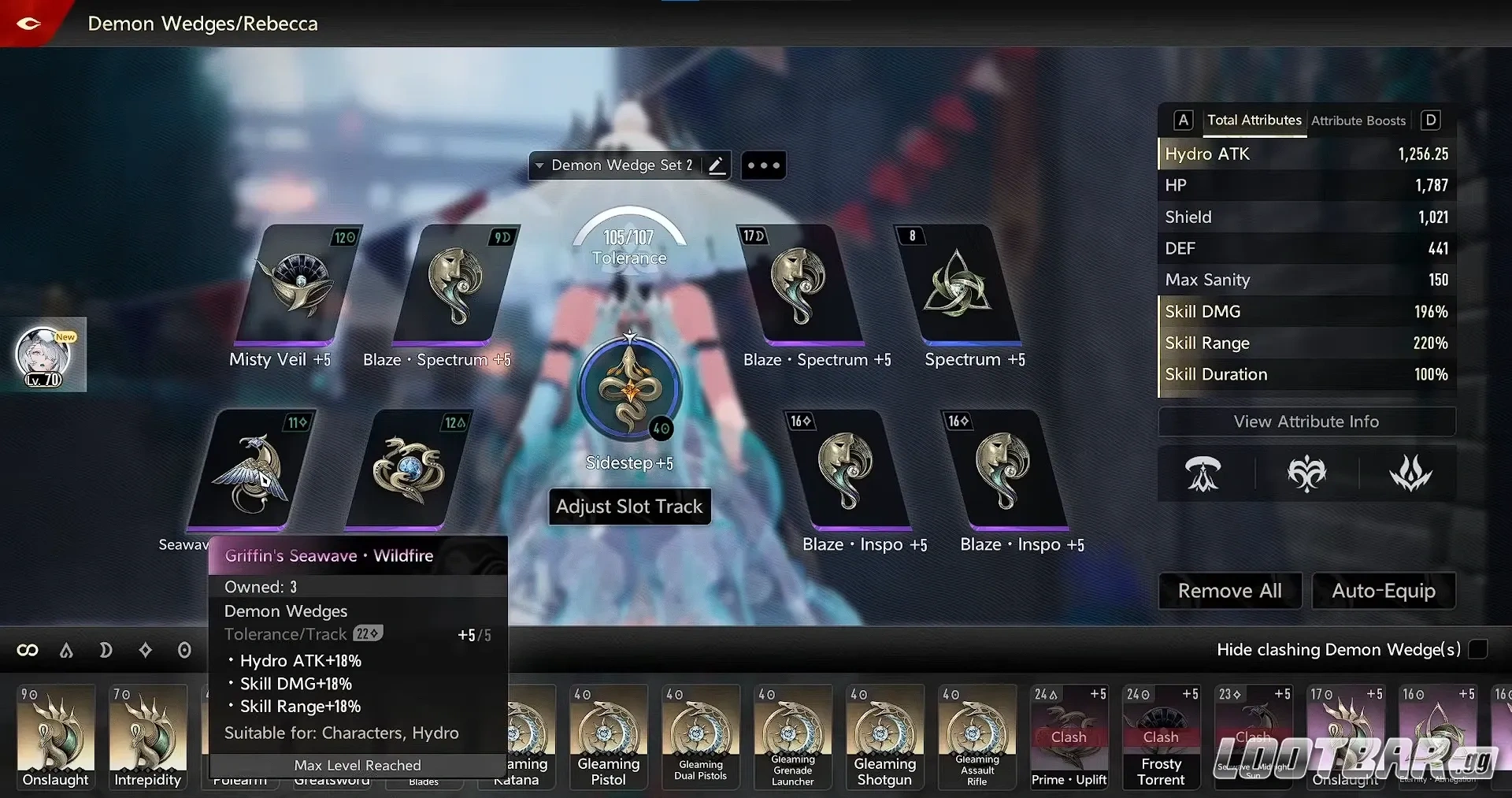 Rebecca's Demon Wedge Loadout