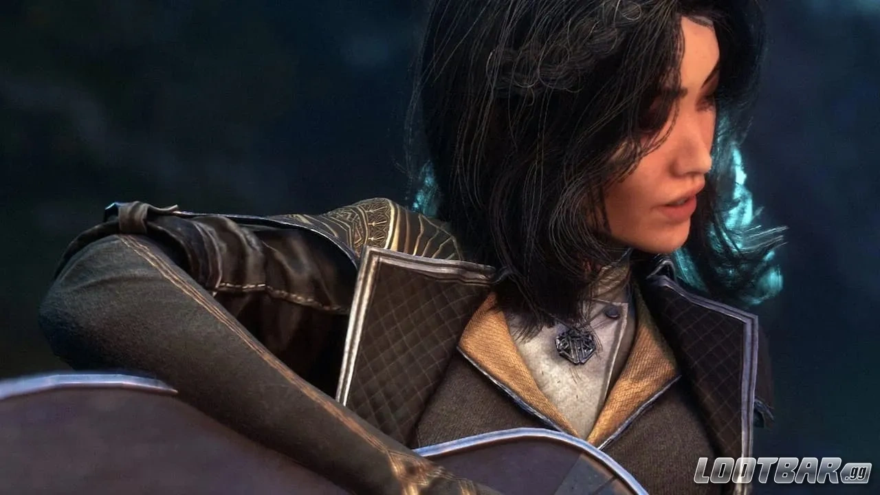 Lune playing the guitar in Expedition 33