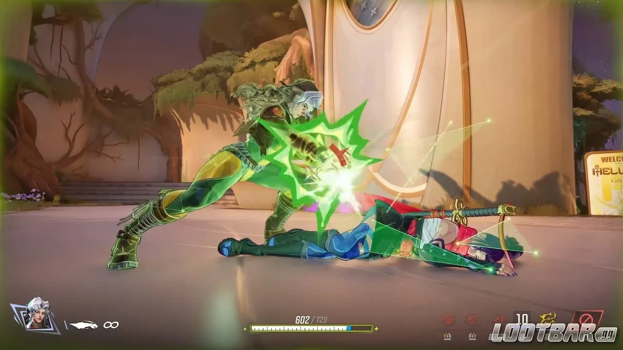 Rogue's ability absorption in Marvel Rivals.