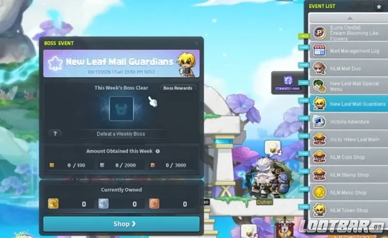 MapleStory NLC Mall Events - NLM Leaf Mall Guardians