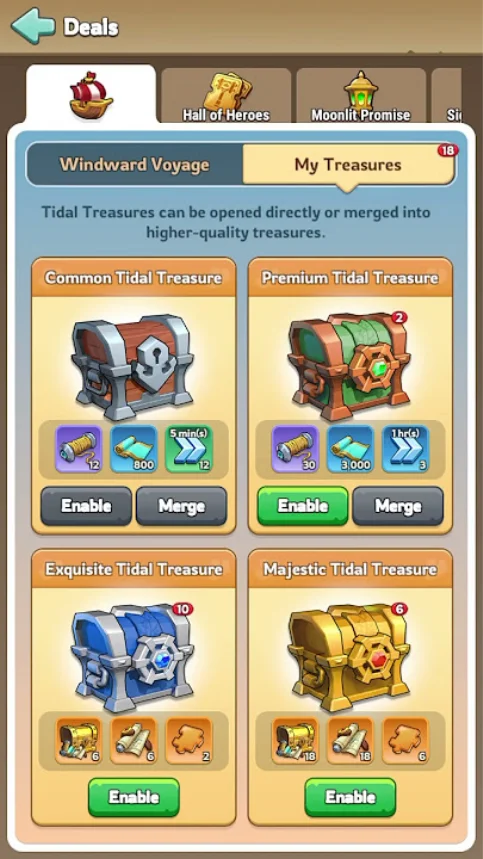 Treasure Chest Tiers 