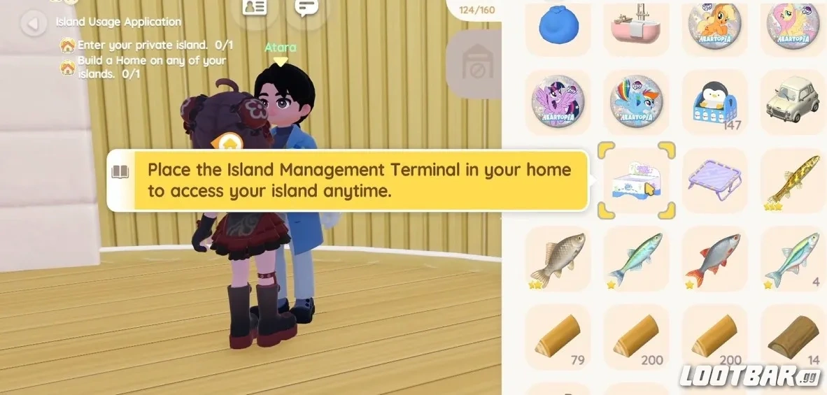 placing the Island Management Terminal in Heartopia