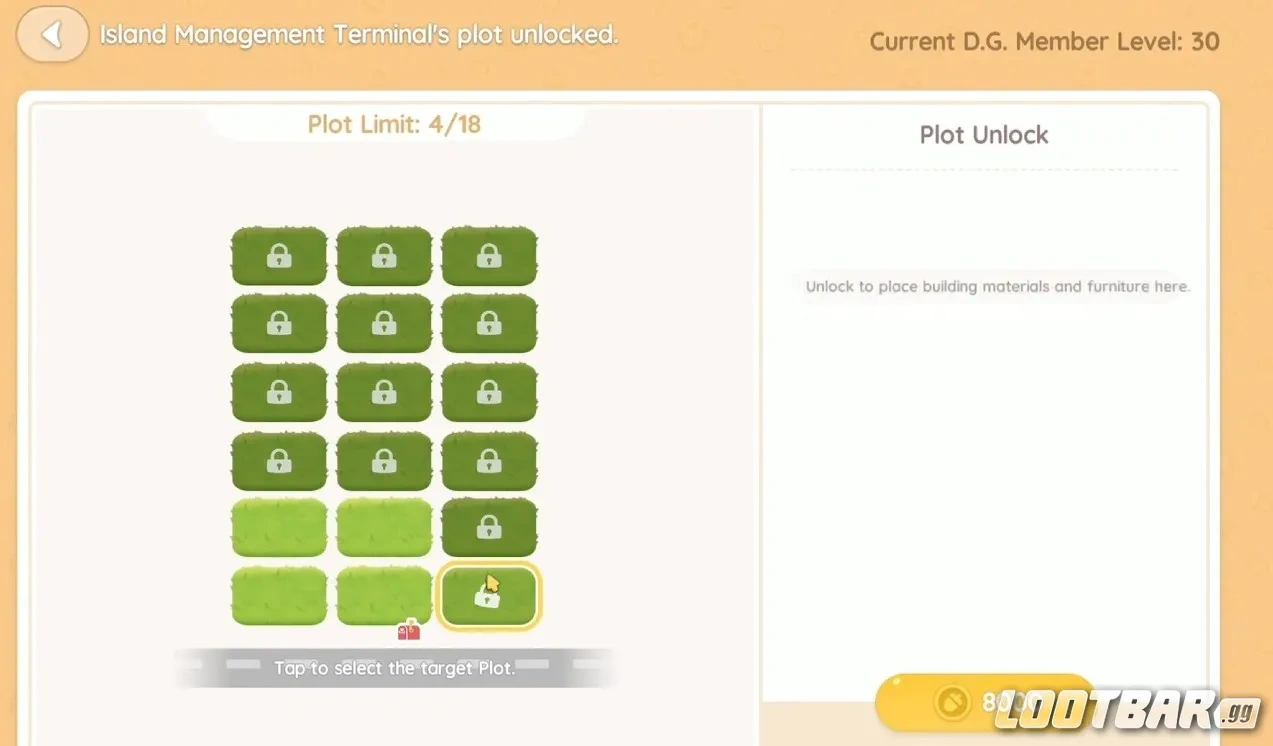 Unlocking new plots in Private Island Heartopia