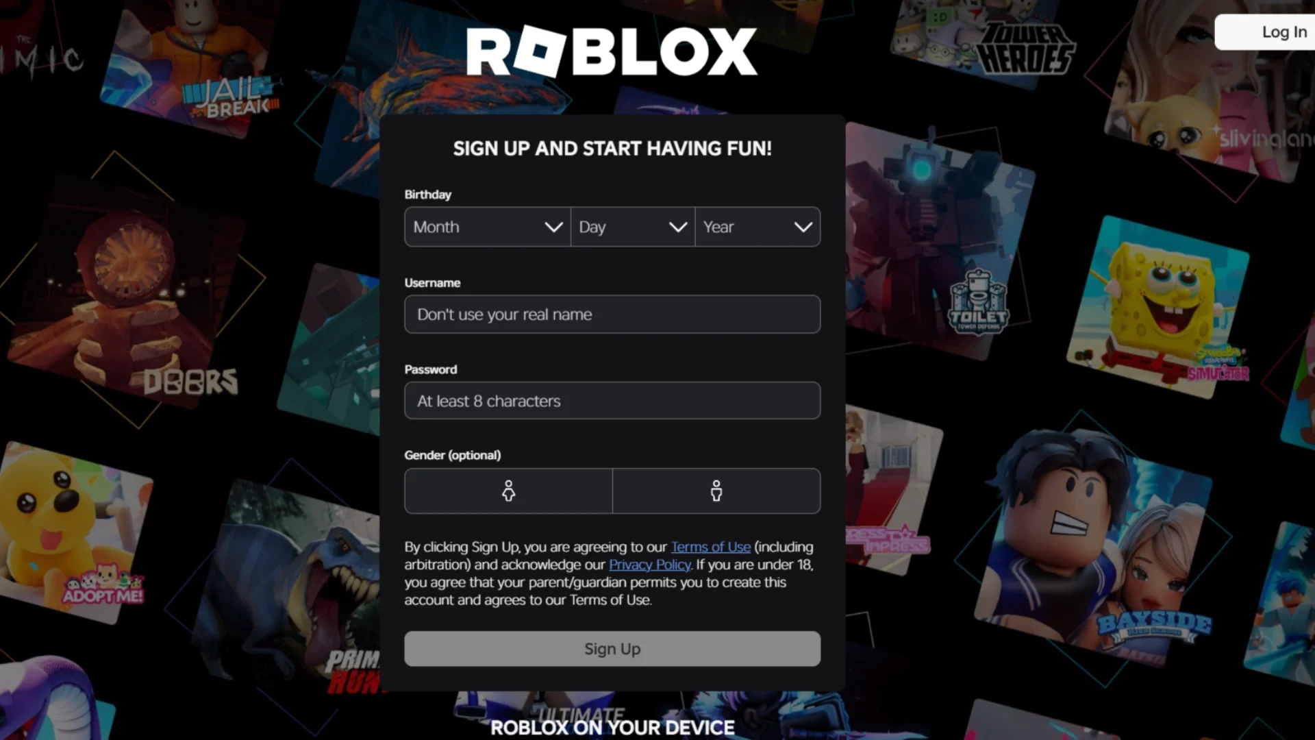 Creating a Roblox Account 