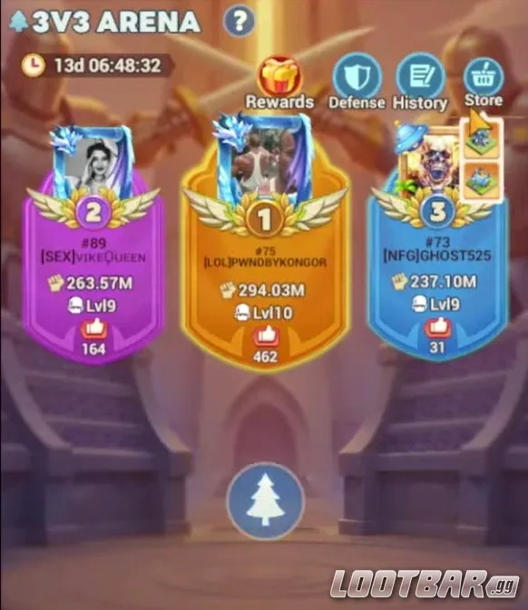 Улучшения арены 3 на 3 в Tiles Survive