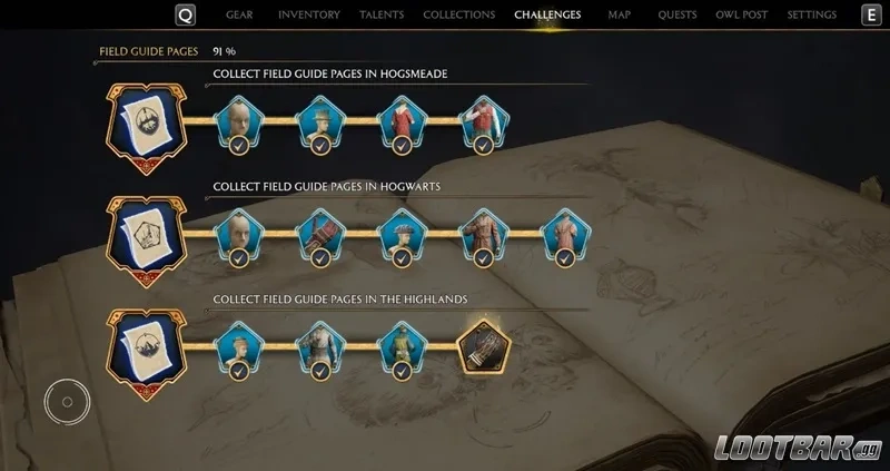 Hogwarts Legacy Field Guide Pages