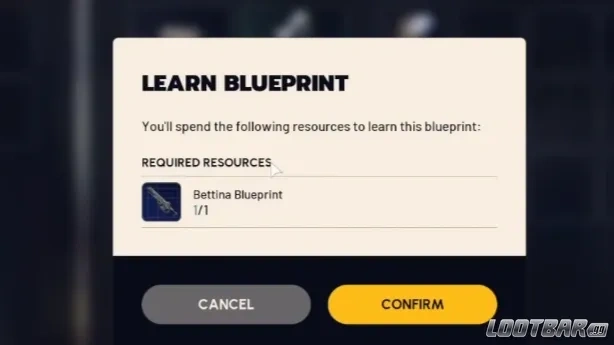 Learning a blueprint in Arc Raiders.