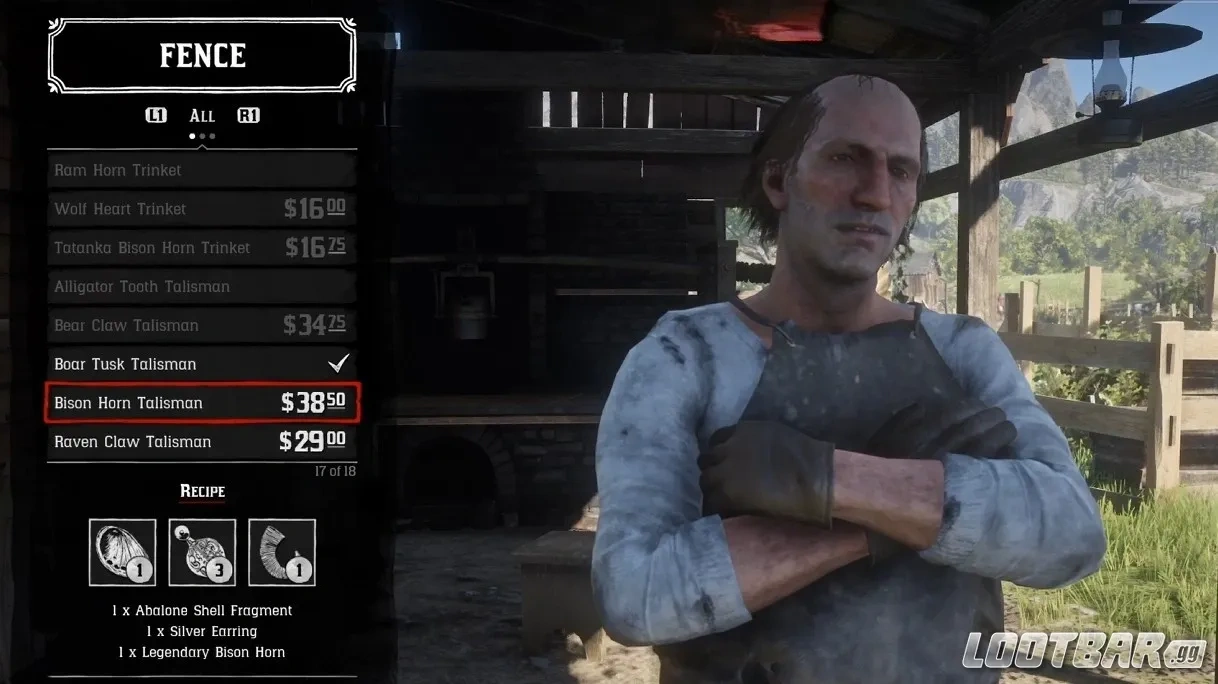 Bison Horn Talisman RdR2