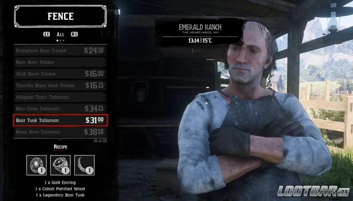 Boar Tusk Talisman RDR2 Guide