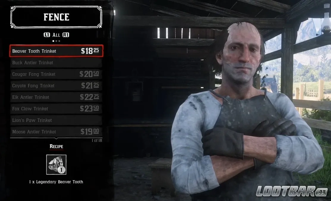 Beaver Tooth  Trinket guide RDR2