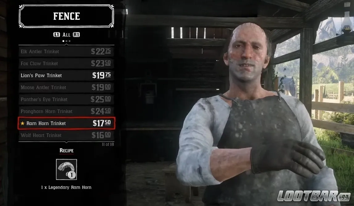 Ram Horn Trinket rdr2 guide