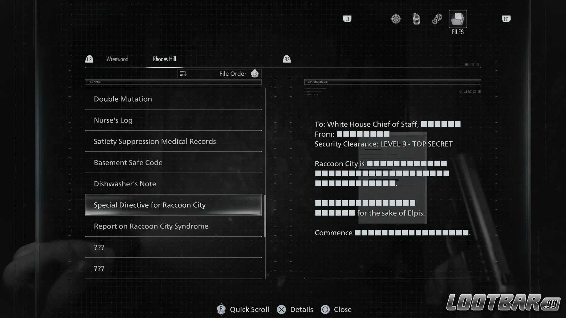 Special Directive for Raccoon City