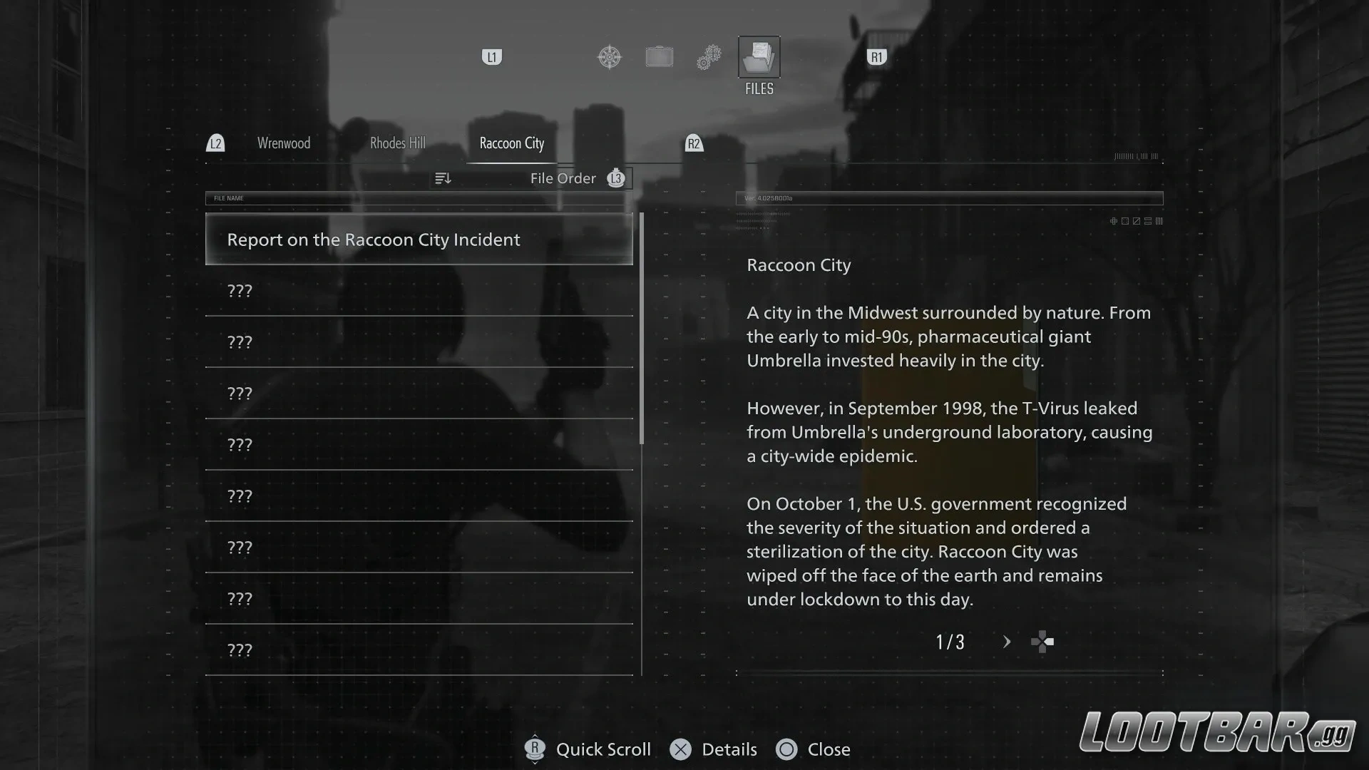 Report on the Raccoon City Incident