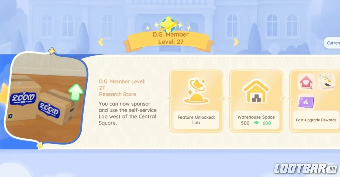 DG Member Level 27 heartopia for Research Lab