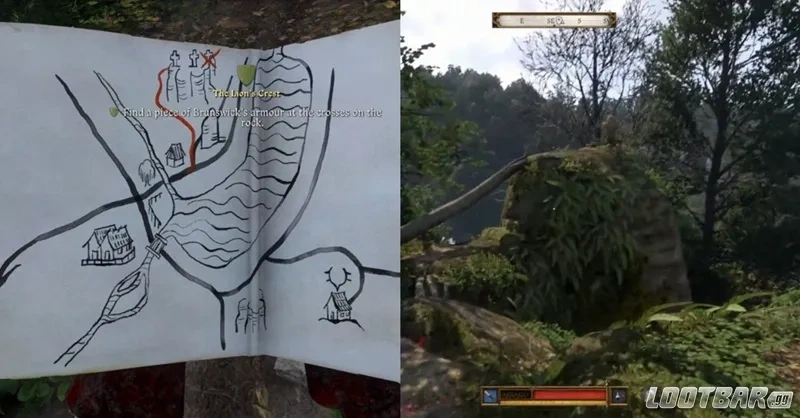 Kingdom Come: Deliverance II The Lion’s Crest - Brunswick's Map II, Near Vidlak Pond