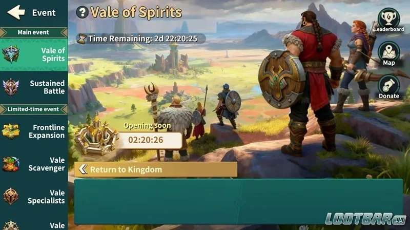 Fate War Vale of Spirits Event