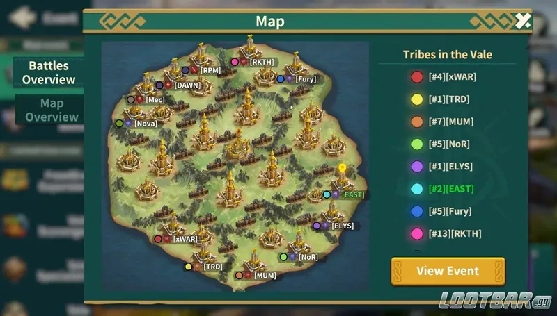 Fate War Vale of Spirits Event Zones