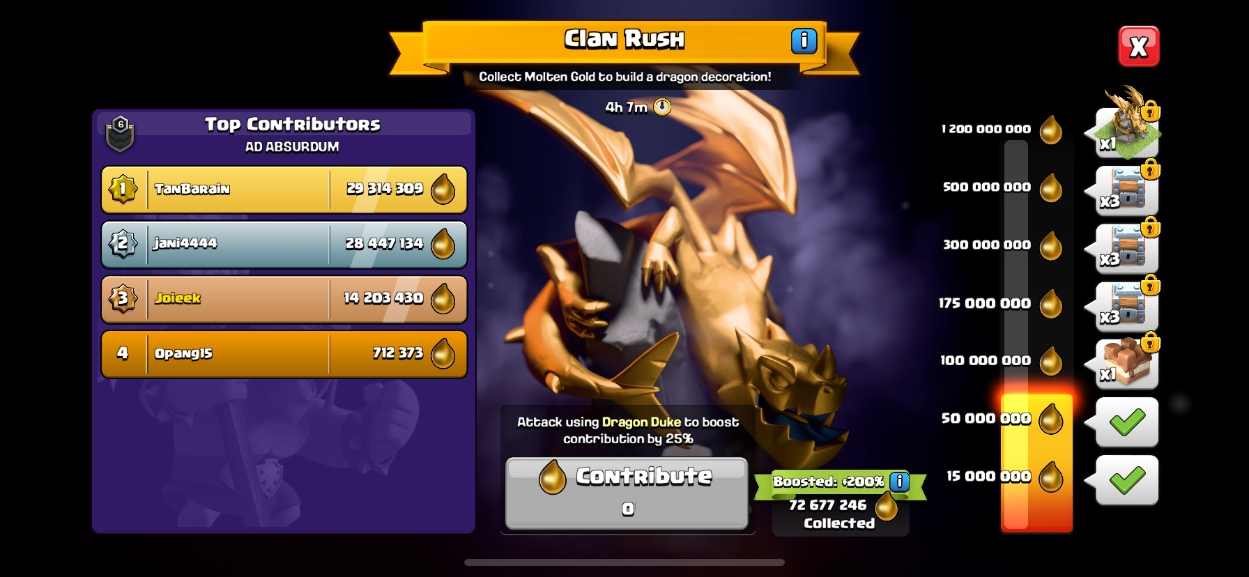 Dragon Duke 25% raid bonus