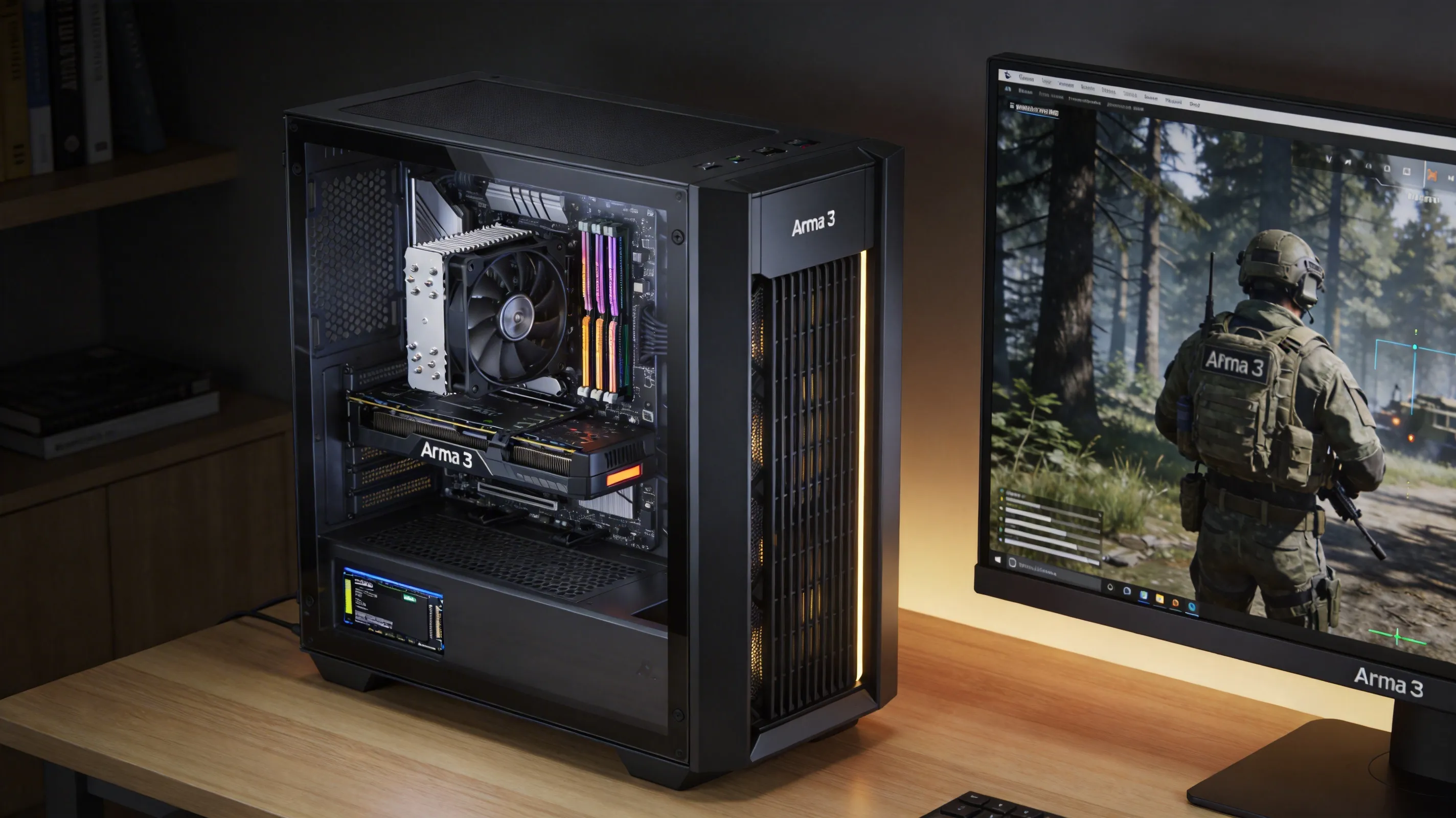 PC hardware setup for Arma 3: CPU, RAM, and SSD emphasis