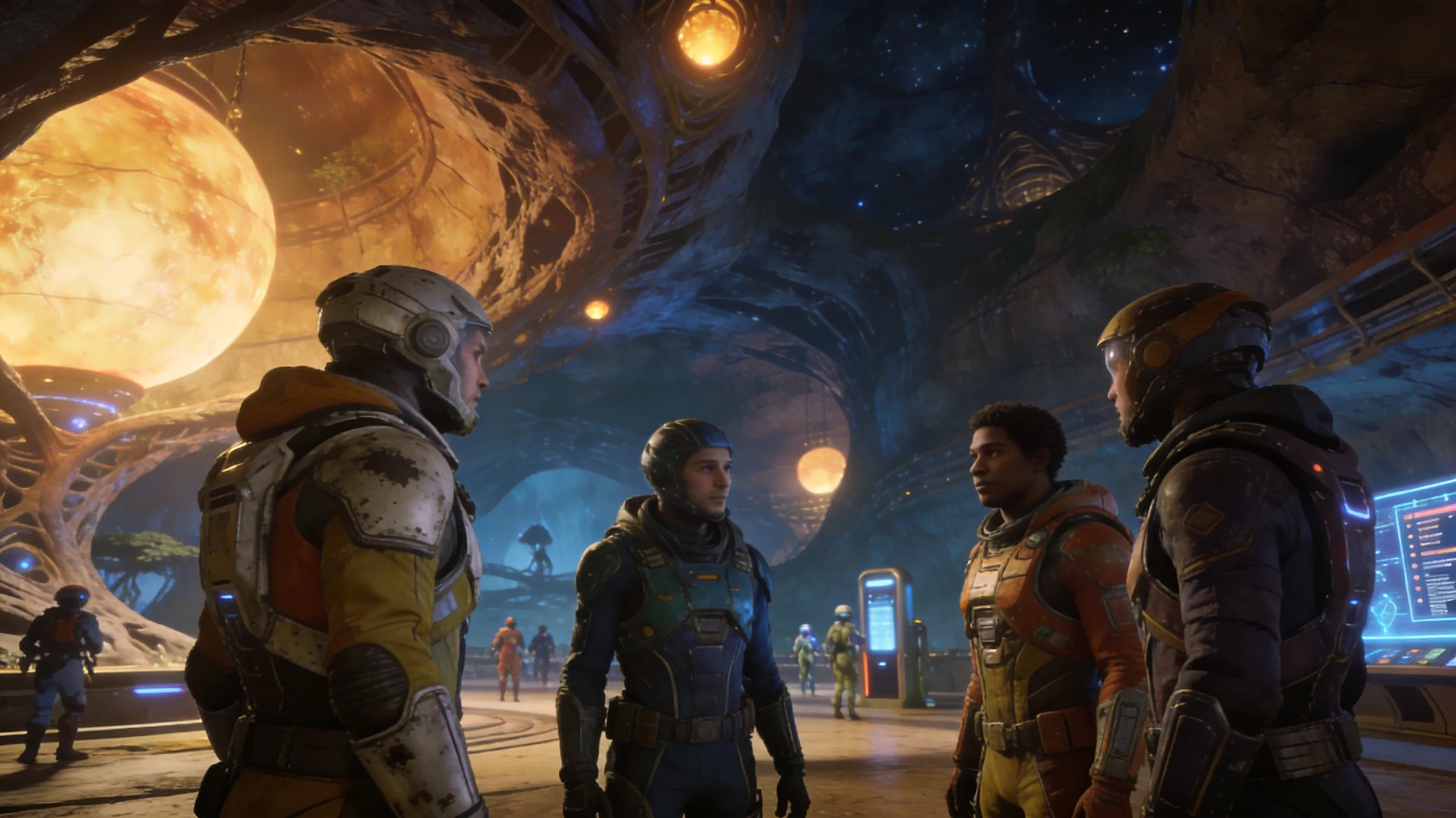 No Man’s Sky multiplayer group at Space Anomaly hub