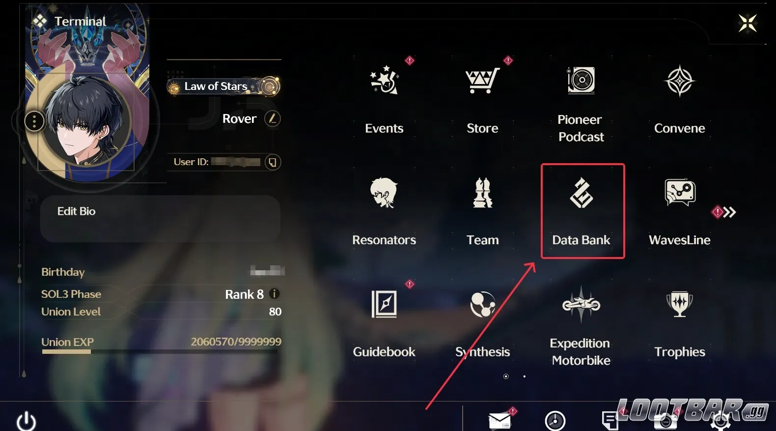 Where is data bank in Wuthering Waves