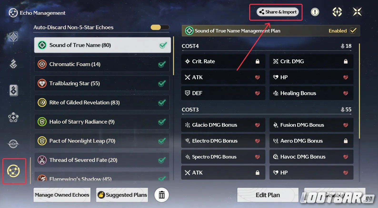 Where is Echo Management in Wuthering Waves