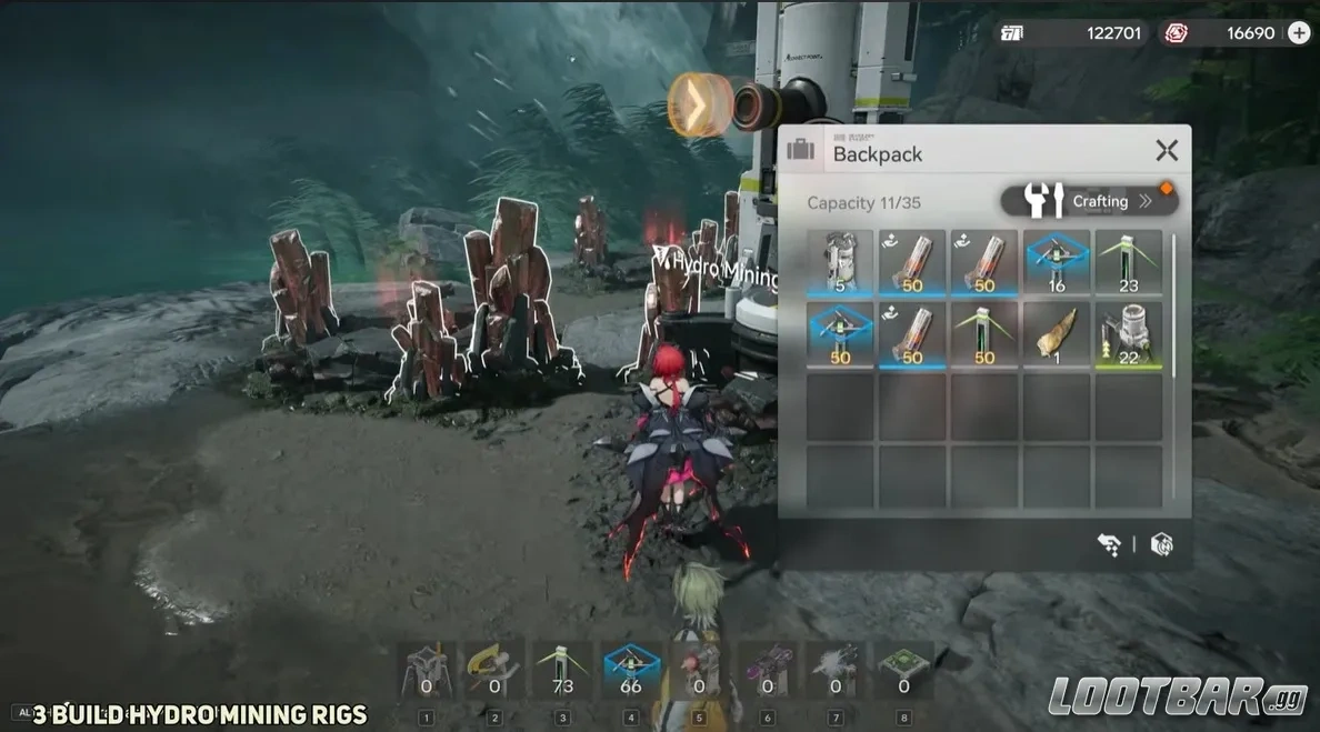 Гидродобывающая установка Hydro Mining Rig рядом с водой в Arknights: Endfield