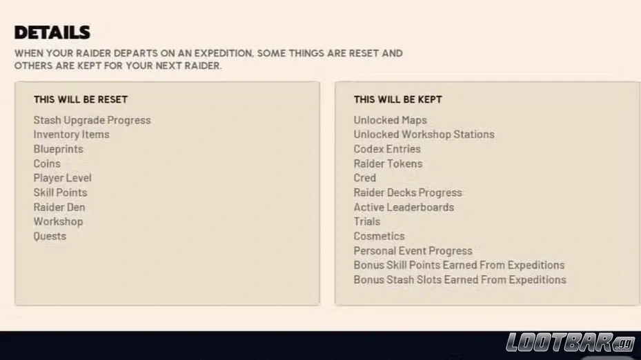 What you keep and lose in Arc Raiders Expeditions.