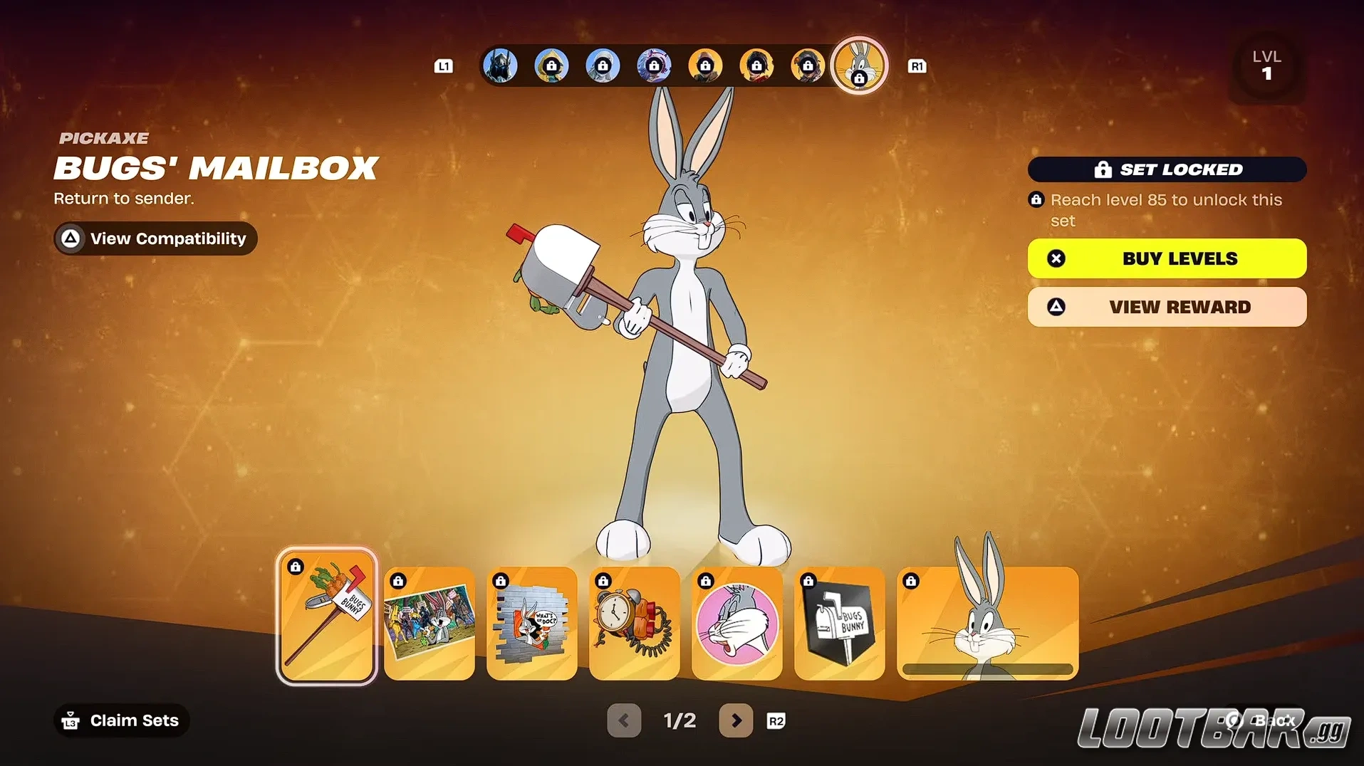 Bugs Bunny Fortnite Skin in-game