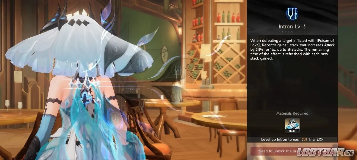 Intron Level 6 of Rebecca within the Intron menu