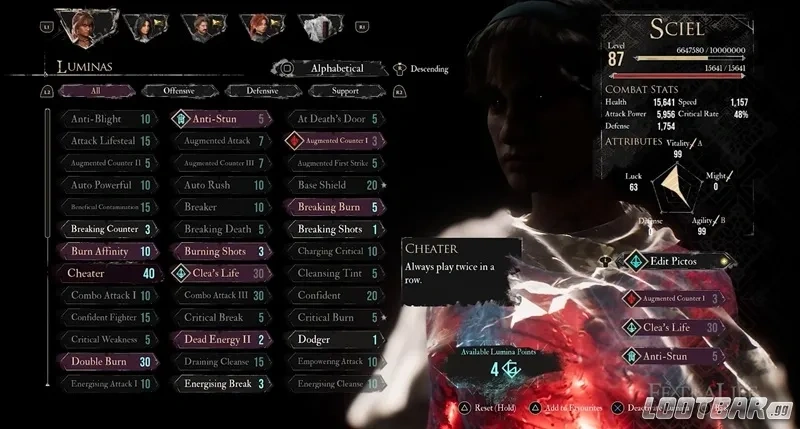 Clair Obscur: Expedition 33 Sciel Luminas