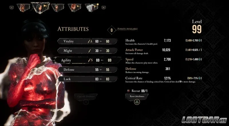 Clair Obscur: Expedition 33 Sciel Attributes