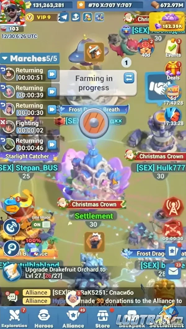 Tiles Survive Map Exploration