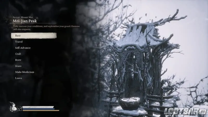 Mei-Jian Peak in Black Myth: Wukong.