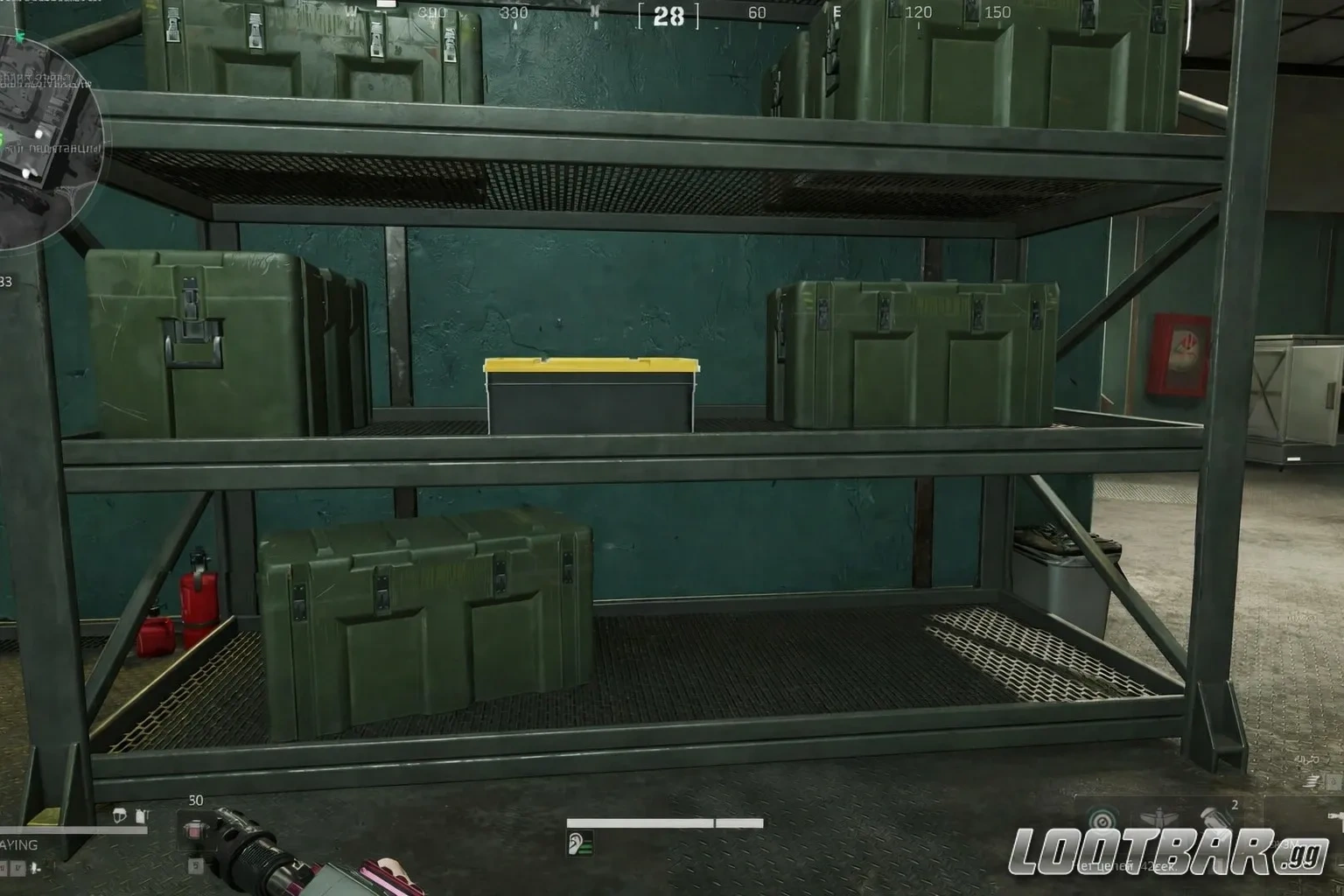 Открытие комнаты с лутом после проверки территории