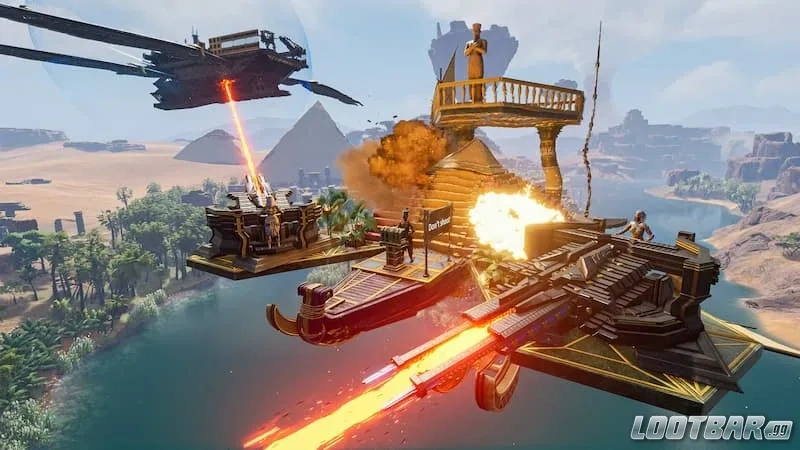 Aerial combat in Soulmask.